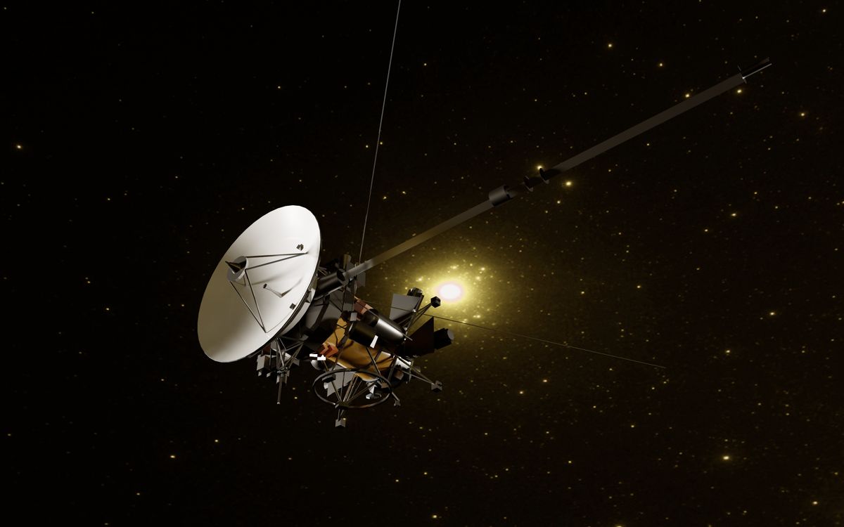 A spacecraft travelling through space, the idea behind a light-driven solar sail