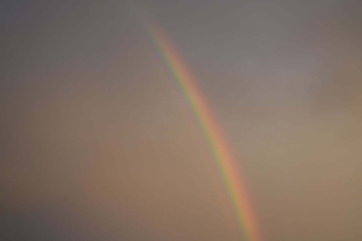 Rare types of rainbows: a stunning rainbow arches across a tranquil sky, a vivid natural spectacle
